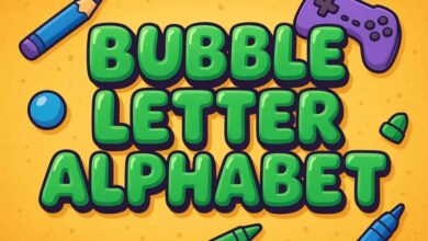 bubble letter alphabet
